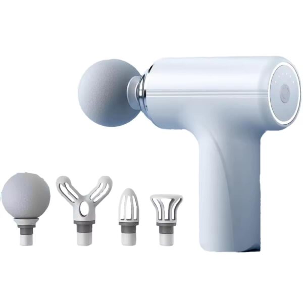 Mini Massage Gun Deep Tissue Portable 6 Speeds Handheld Muscle Massager with 4 Massage Heads 1800mAh Battery And Type-C Charging for Muscle Pain Relief Recovery