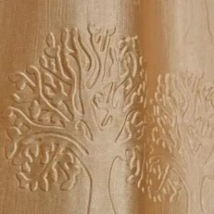 Tree punching Poyester Pack of 2 Printed Curtains for DOOR , WINDOW