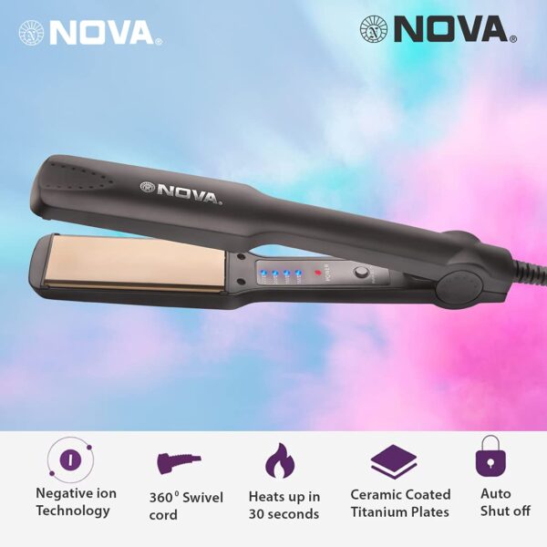 NHS 860 Hair Straightener (Black) - Image 4