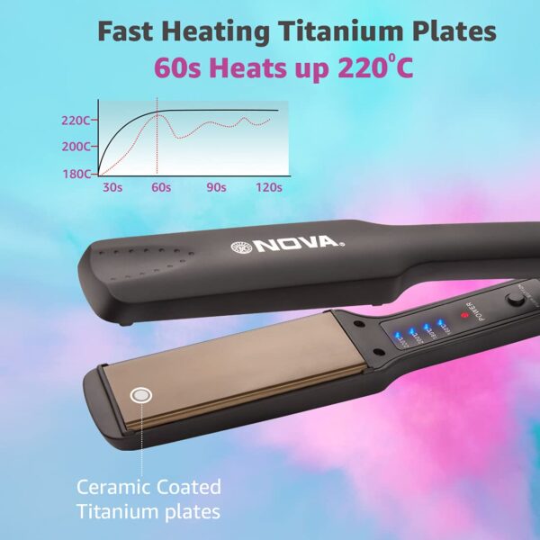 NHS 860 Hair Straightener (Black) - Image 3