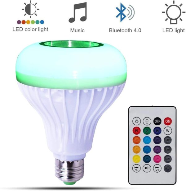 LED Music Bulb Speaker |Multicolour |Changing LED Light Bulb with Built-in Stereo Speaker Connected by Bluetooth/Wireless (Pack of 1) - Image 3