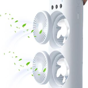Portable Mist Fan – Double Sided Cooling Mister Fan, Personal Air Cooler with LED Light, Portable Conditioner for Bedroom, Home, Travel, Outdoor Room 16×8.9×37.3cm/6.3×3.5×14.69inch