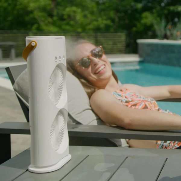 Portable Mist Fan - Double Sided Cooling Mister Fan, Personal Air Cooler with LED Light, Portable Conditioner for Bedroom, Home, Travel, Outdoor Room 16x8.9x37.3cm/6.3x3.5x14.69inch - Image 4