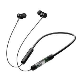 Neckband Earphones, Exclusive Transparent Design, 4 Voice Modes for Calls, 25 Hrs Playtime, Smart Voice Assistance, HD Sound & Rich Bass,Bluetooth Earphones with Type C Fast Charging