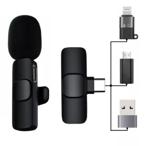 Wireless  Microphone Mic System for YouTube Facebook Live Stream, Instagram Reels Video Recording Vlog for Type-C Android & iPhone
