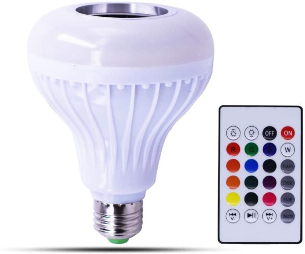 LED Music Bulb Speaker |Multicolour |Changing LED Light Bulb with Built-in Stereo Speaker Connected by Bluetooth/Wireless (Pack of 1)