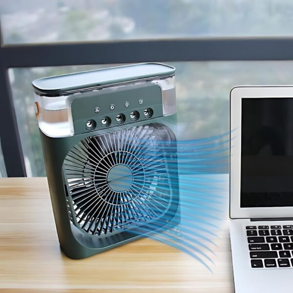 Air-Conditioner-Small-Ac-Quaite-Personal-Air-cooler-Usb-Power-Mini-Desktop-Cooling-Misting-fan-1/2/3-Timer-With-speed-360-Adjustable-Tap-For-Office-Room-Desk-Water-Tank-Home-Kitchen - Image 8