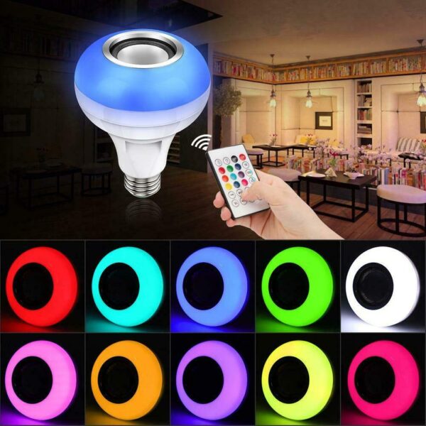 LED Music Bulb Speaker |Multicolour |Changing LED Light Bulb with Built-in Stereo Speaker Connected by Bluetooth/Wireless (Pack of 1) - Image 5