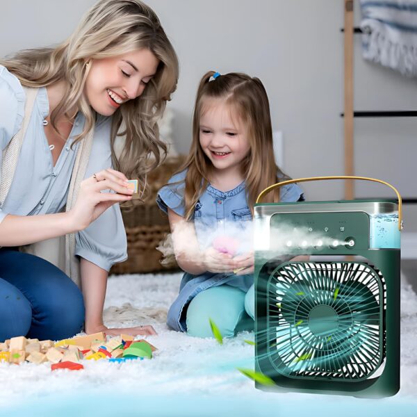 Air-Conditioner-Small-Ac-Quaite-Personal-Air-cooler-Usb-Power-Mini-Desktop-Cooling-Misting-fan-1/2/3-Timer-With-speed-360-Adjustable-Tap-For-Office-Room-Desk-Water-Tank-Home-Kitchen - Image 6