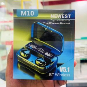 M10 Wireless Earbuds Bluetooth 5.1 TWS Earphones Full Touch Control Headphones Built-in Microphone Immersive Sound Quality Ensure Fast Stable & Auto Connection Smart LED Headset Sports Bud