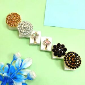 Combo Of 6 Partywear Multicolour Adjustable Rings