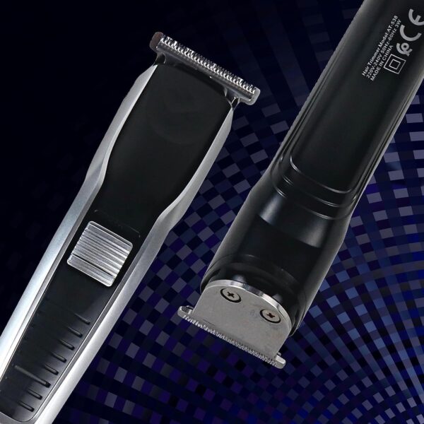 THE DIFFERENCE HTC AT-538 Rechargeable Hair Beard Trimmer for Men Trendy Styler HTC Trimmer Stainless Steel Sharp Blade Beard Shaver (Black) - Image 4
