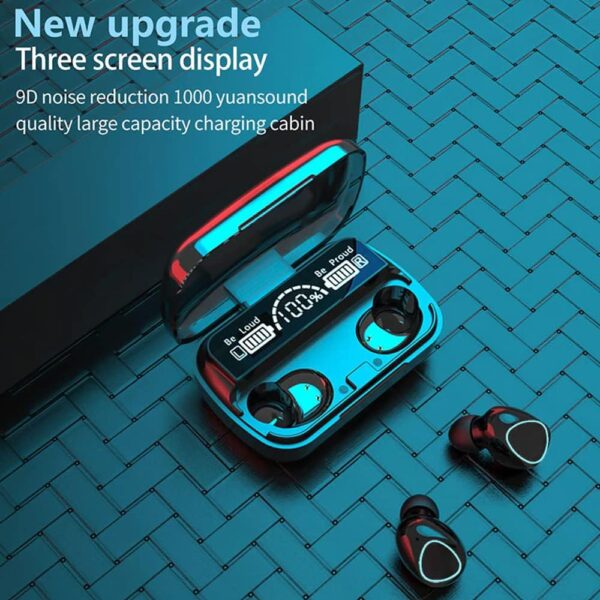 M10 Wireless Earbuds Bluetooth 5.1 TWS Earphones Full Touch Control Headphones Built-in Microphone Immersive Sound Quality Ensure Fast Stable & Auto Connection Smart LED Headset Sports Bud - Image 3