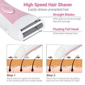Body Hair Trimmer for Women Rechargeable Hair Removal Machine for Women Shaver Head for Smoother Finish Specially Designed Women Trimmer for Private Part, Body & Bikini Trimmer