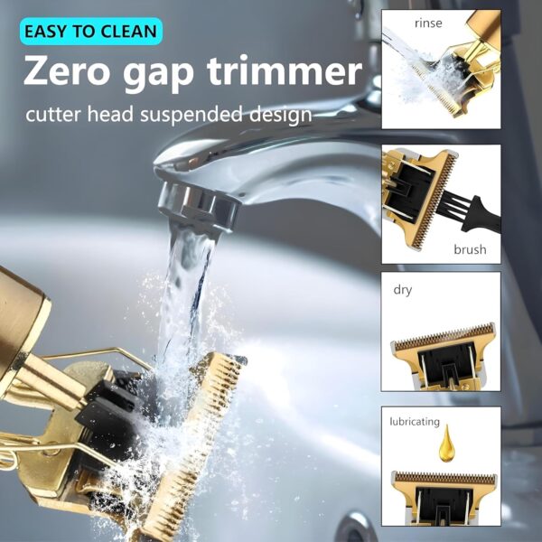 trimmer Men, Beard Trimmer for Men, Professional Hair Clipper, Cordless Electric Shaver for Beard, Hair, Mustache, and Face, Zero Gapped T-Blade... - Image 6