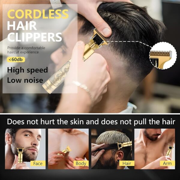 trimmer Men, Beard Trimmer for Men, Professional Hair Clipper, Cordless Electric Shaver for Beard, Hair, Mustache, and Face, Zero Gapped T-Blade... - Image 7