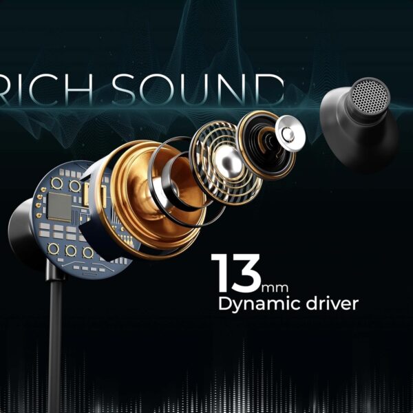 Neckband Earphones, Exclusive Transparent Design, 4 Voice Modes for Calls, 25 Hrs Playtime, Smart Voice Assistance, HD Sound & Rich Bass,Bluetooth Earphones with Type C Fast Charging Purple - Image 3