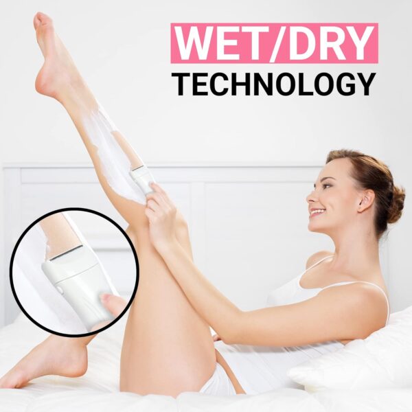Body Hair Trimmer for Women Rechargeable Hair Removal Machine for Women Shaver Head for Smoother Finish Specially Designed Women Trimmer for Private Part, Body & Bikini Trimmer - Image 5