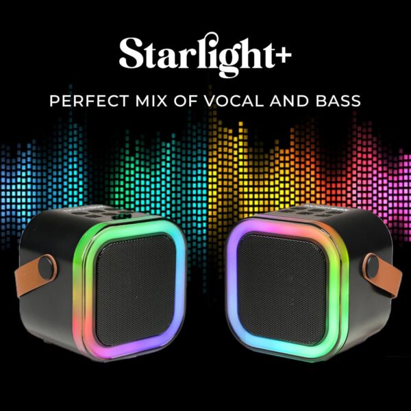 Rechargeable Karaoke Mic with Speaker for Singing | Wireless Mini Portable Bluetooth Speaker with Microphone & LED Lights | Cute Birthday Gift for Kids Musical Toys for Boys, Girls and Adults - Image 12