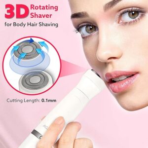 Rechargeable 3-in-1 Multi Trimmer For Women, Multipurpose Hair Remover for Women, Face, Leg, Eyebrow, Underarms, Bikini Trimmer, 90 minutes Runtime, White