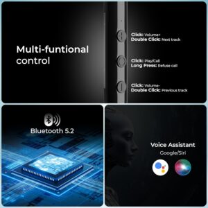 Neckband Earphones, Exclusive Transparent Design, 4 Voice Modes for Calls, 25 Hrs Playtime, Smart Voice Assistance, HD Sound & Rich Bass,Bluetooth Earphones with Type C Fast Charging