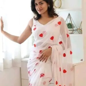 Buy Ezquisite Georgette Embroidery Work Saree – Treandy Designs