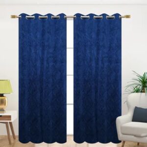 Myra Collection Premium Velvet Embossed Curtain Set of 2 pc