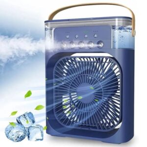 Air-Conditioner-Small-Ac-Quaite-Personal-Air-cooler-Usb-Power-Mini-Desktop-Cooling-Misting-fan-1/2/3-Timer-With-speed-360-Adjustable-Tap-For-Office-Room-Desk-Water-Tank-Home-Kitchen