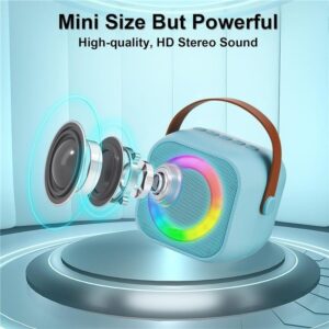 ini Karaoke Machine for Kids Adults, UZSOMX Portable Bluetooth Speakers and 2 Wireless Microphones Song Toys with LED Light, Chritmas Birthday Toys Gifts for Girls Boys Toddler Teens