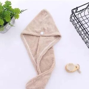 Quick Turban Hair-Drying Absorbent Microfiber Towel,Dry Shower Caps,Bathrobe Hat,Magic Hair Wrap for Women Hair wrap(Multi Color) (2 pcs)
