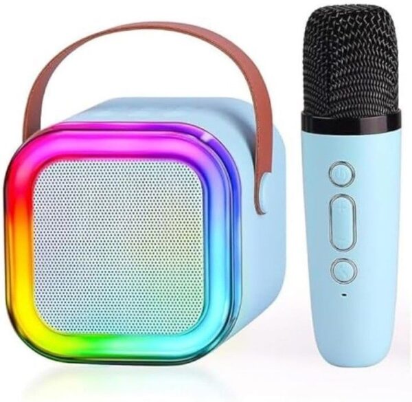 ini Karaoke Machine for Kids Adults, UZSOMX Portable Bluetooth Speakers and 2 Wireless Microphones Song Toys with LED Light, Chritmas Birthday Toys Gifts for Girls Boys Toddler Teens