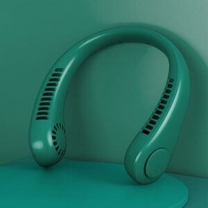 Portable Neck Fan, Hands Free Wearable Bladeless Fan, Ultra Light Rechargeable Mini USB Fan for Travel/Home/Office, 3 Speeds GREEN