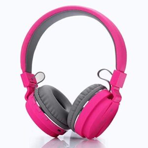 Wireless SH12 Bluetooth Headphones with Microphone, Over-Ear,  PINK and Grey