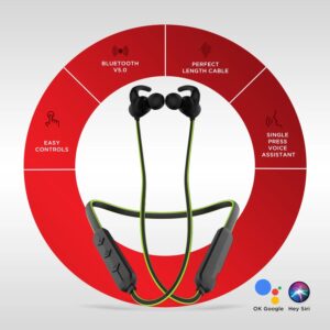 Rockerz 255 Pro+, 60HRS Battery, Fast Charge, IPX7, Dual Pairing, Low Latency, Magnetic Earbuds, Bluetooth Neckband, Wireless with Mic Earphones