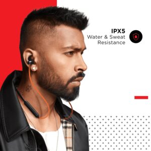 Rockerz 255 Pro+, 60HRS Battery, Fast Charge, IPX7, Dual Pairing, Low Latency, Magnetic Earbuds, Bluetooth Neckband, Wireless with Mic Earphones