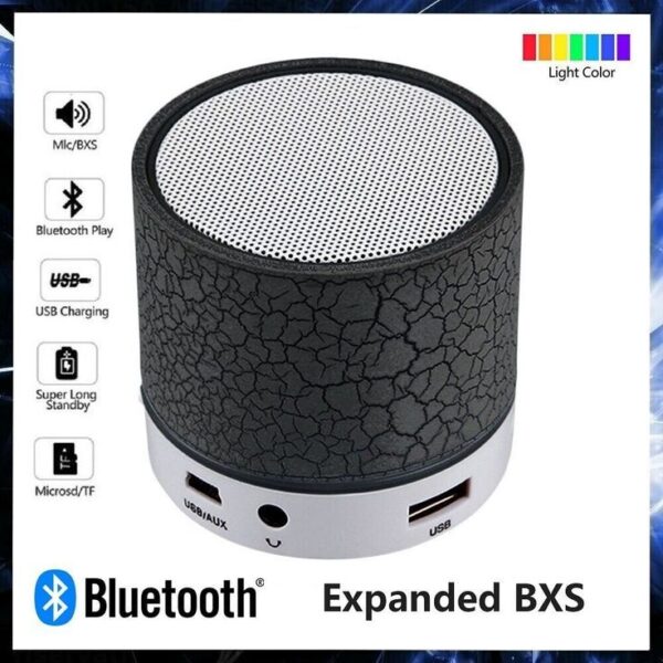 Mini Portable Wireless Bluetooth Speaker with Smart LED Light, for MP3 Music Player,connectivity SD Card, All Smartphone, Multicolor - Image 9