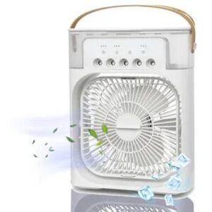Air-Conditioner-Small-Ac-Quaite-Personal-Air-cooler-Usb-Power-Mini-Desktop-Cooling-Misting-fan-1/2/3-Timer-With-speed-360-Adjustable-Tap-For-Office-Room-Desk-Water-Tank-Home-Kitchen