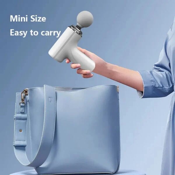Mini Massage Gun Deep Tissue Portable 6 Speeds Handheld Muscle Massager with 4 Massage Heads 1800mAh Battery And Type-C Charging for Muscle Pain Relief Recovery - Image 3