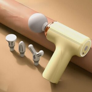 Mini Massage Gun Deep Tissue Portable 6 Speeds Handheld Muscle Massager with 4 Massage Heads 1800mAh Battery And Type-C Charging for Muscle Pain Relief Recovery