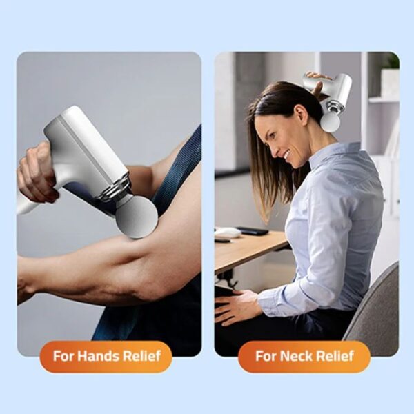 Mini Massage Gun Deep Tissue Portable 6 Speeds Handheld Muscle Massager with 4 Massage Heads 1800mAh Battery And Type-C Charging for Muscle Pain Relief Recovery - Image 10
