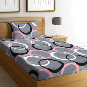 Unique Design,s Single Bedsheet for Single Bed Pack Of Multicolour one Bedsheet One Pillow Cover In Very Lowest Price