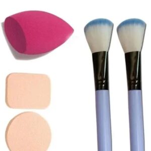 foundation brush set of 2 pieces|makeup sponge combo|makeup brush set with makeup sponges|makeup brush set with sponge