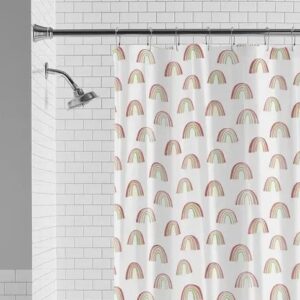 13-Piece Rainbow Eco-Friendly Waterproof PEVA Shower Curtain with Hooks Set, 30% Post-Consumer Recycled Materials