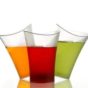 Multipurpose Stylish Glass Set of 6 Pcs Transparent ABS Poly-Carbonate Body Unbreakable Plastic Material (Transparent) 250ml