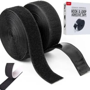 Prishva Self Adhesive Hook and Loop Tape, Velcro Tapes, Mosquito net Mounting Tape For Office use, Photo Frames, Multipurpose double-sided Adhesive Hook Loop Tape for Crafting & Wall Hanging (5M x 25mm)
