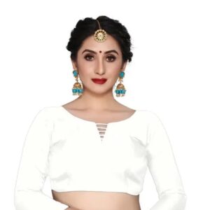 Brasso Net White Saree With Blouse
