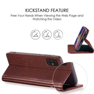 Flip Cover For Vintage Vivo Y20,Y12s,Y20i,Y20G Wallet Case Cover |360 Complete Protection Cover | Inbuilt Stand & Pockets | Leather Premium Quality Cover | Durable Case Cover| Full Body Complete Protection Cover and Safety Flip Case Cover for Vivo Y20,Y12s,Y20i,Y20G (Brown)