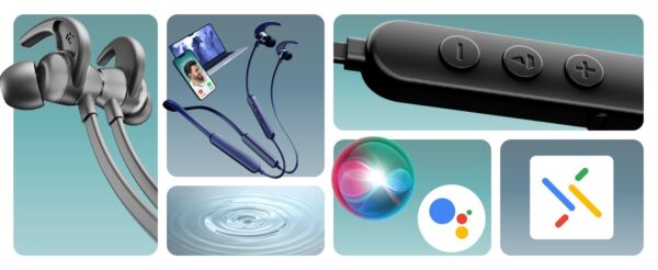 Rockerz 255 Pro+, 60HRS Battery, Fast Charge, IPX7, Dual Pairing, Low Latency, Magnetic Earbuds, Bluetooth Neckband, Wireless with Mic Earphones (Active Black) - Image 4