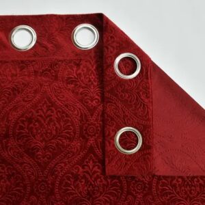 Myra Collection Premium Velvet Embossed Curtain Set of 2 pc