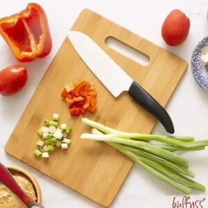 Krishiv Bamboo Chopping Board for Kitchen, Wooden Cutting Board for Vegetable (24 x 34 x 1.8 cms, Brown, Large)